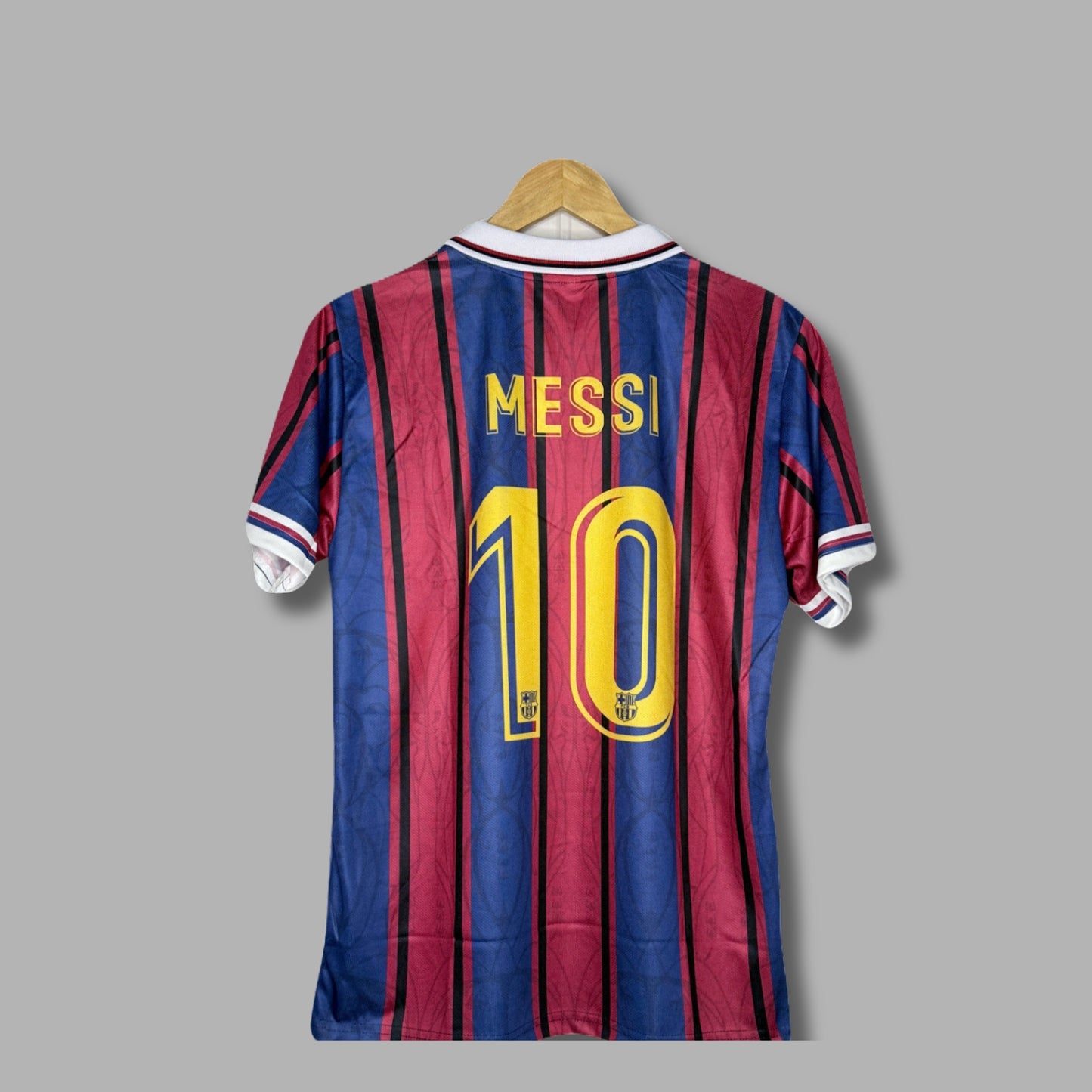 Fc Barcelona 125th Anniversary Kit Messi Half Sleeve P1831- Jersey Kada