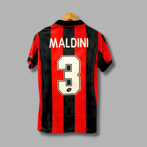 Ac Milan 1993 Home kit Maldini Half sleeve - P202 - Jersey Kada