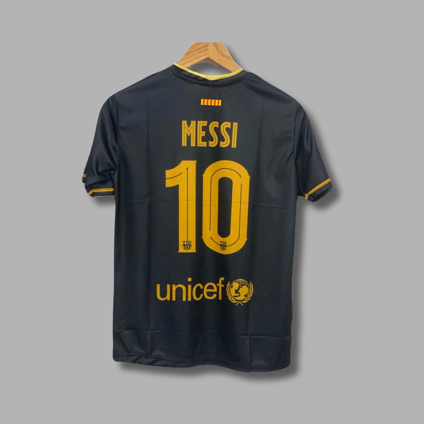 Barcelona 2020-21 Away kit Messi Half sleeve - P355 - Jersey Kada