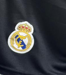 Real Madrid 2024-25 Away Black Short's Embroidery | Jersey Kada