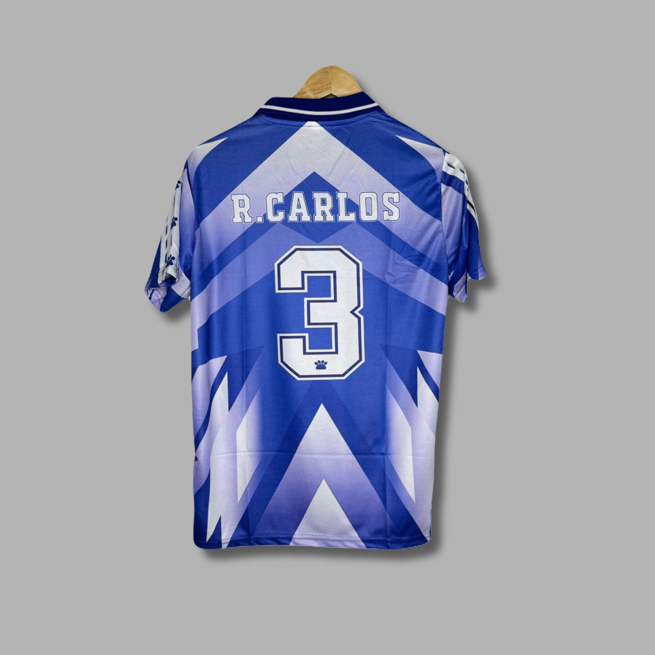 Real Madrid 1996-97 Away Kit Carlos Half Sleeve Collar Sublimation-P886 | Jersey Kada