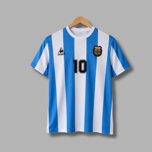 Argentina 1986 Retro Maradona Home Half Sleeve Embroidery P1781| Jersey Kada