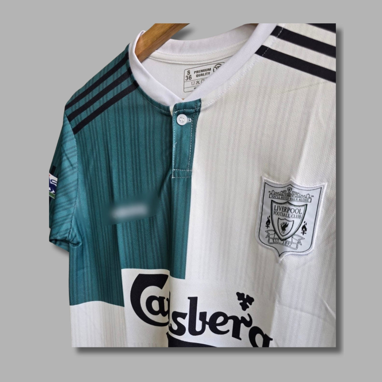 Liverpool 1995/96 Away jersey Half Sleeve Chinese Collar Embroidery - P795 | Jersey Kada