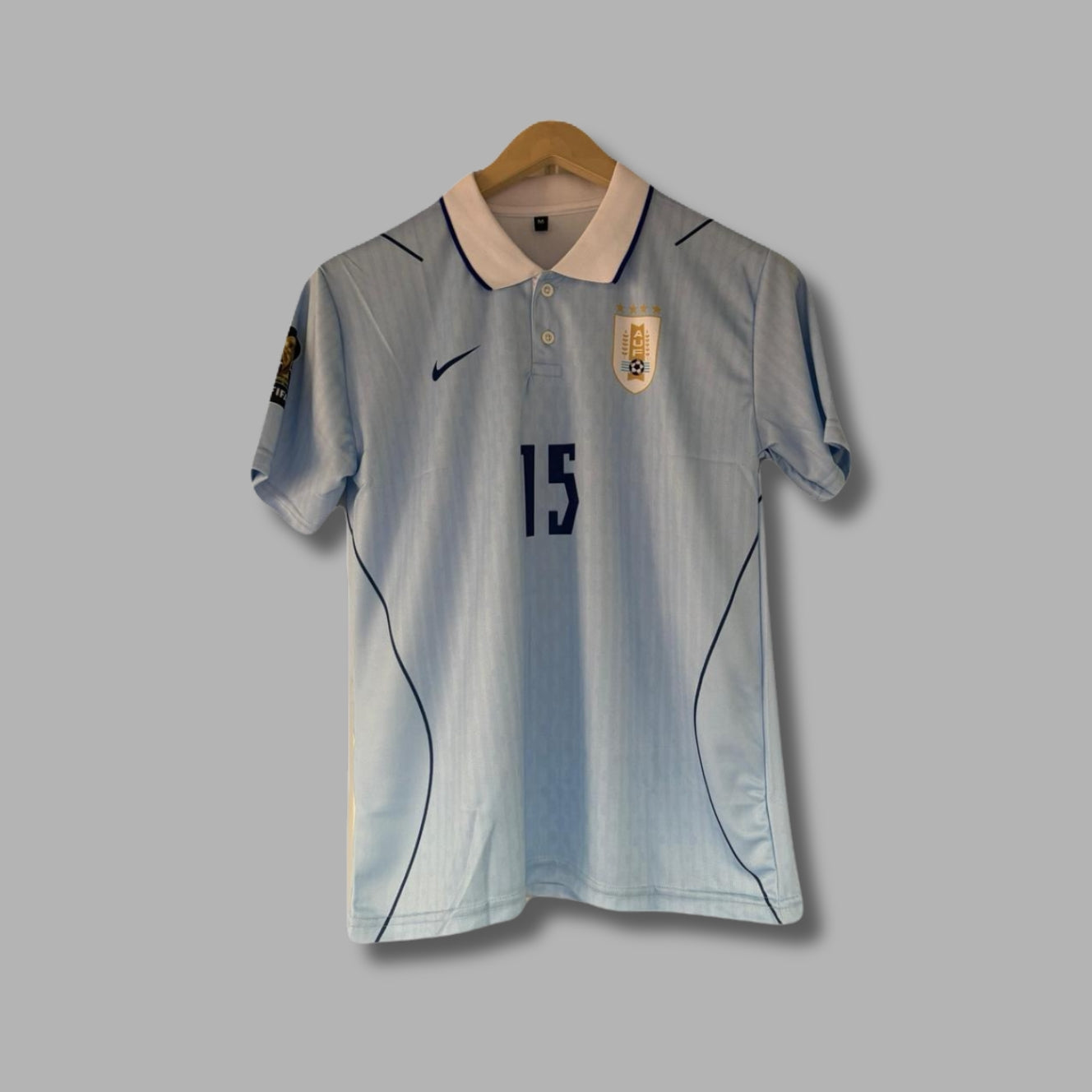 Uruguay 2026 world cup Home Valverde Half Sleeve collar Sublimation | Jersey Kada