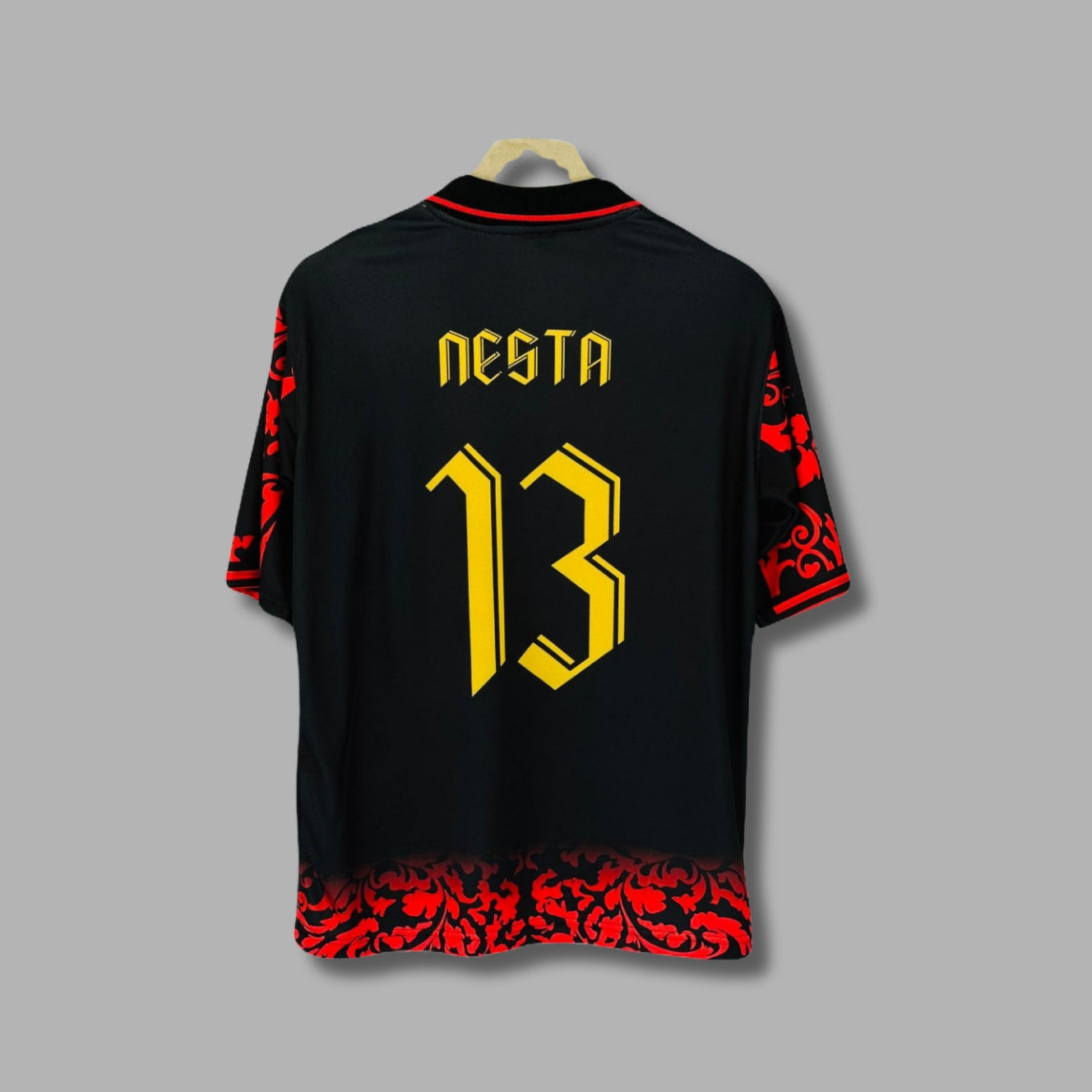 AC Milan fourth jersey"Billie Jean Rosso" Edition Nesta Five Sleeve Collar Sublimation | Jersey Kada