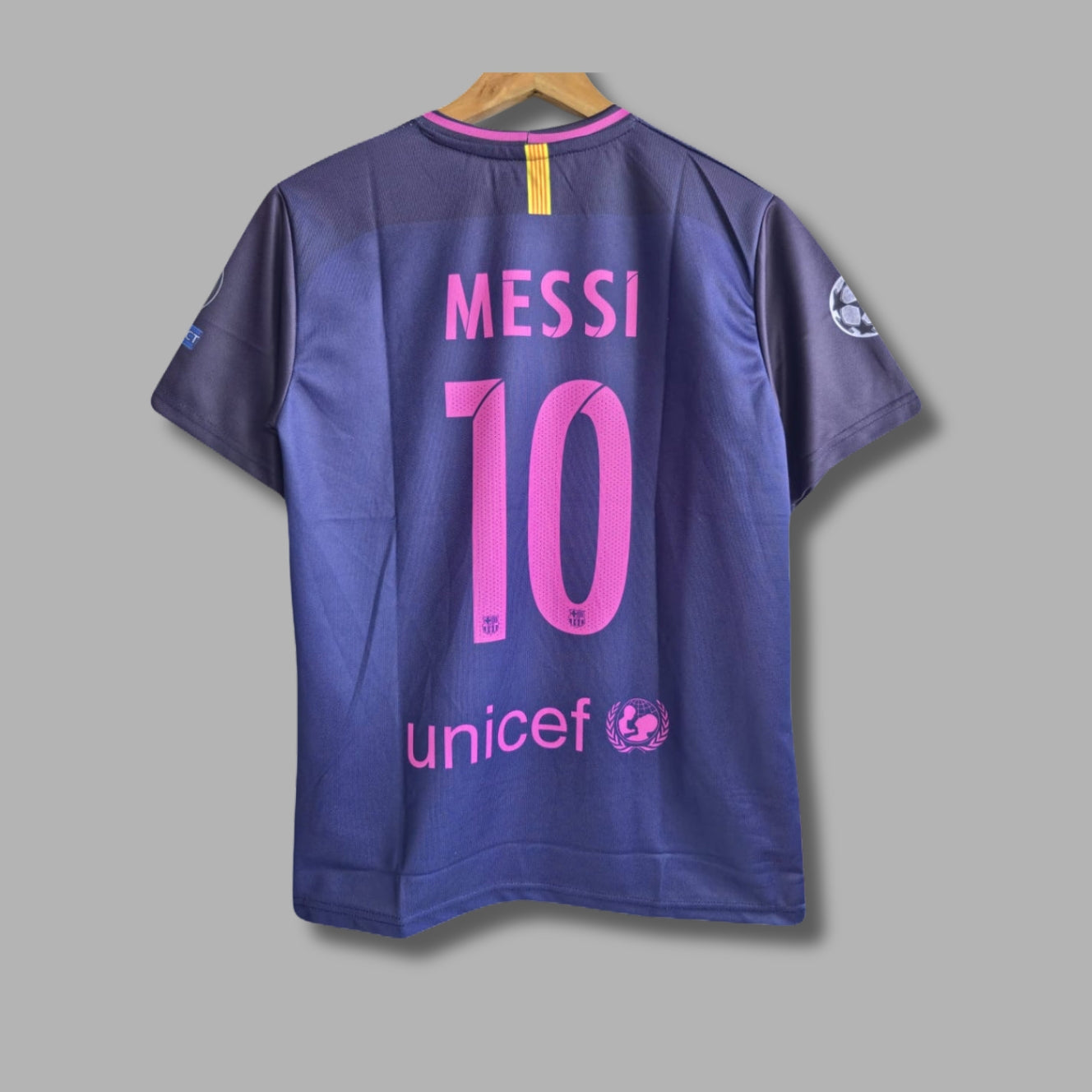 Barcelona 2016-17 away jersey Messi Half sleeve Embroidery | Jersey Kada