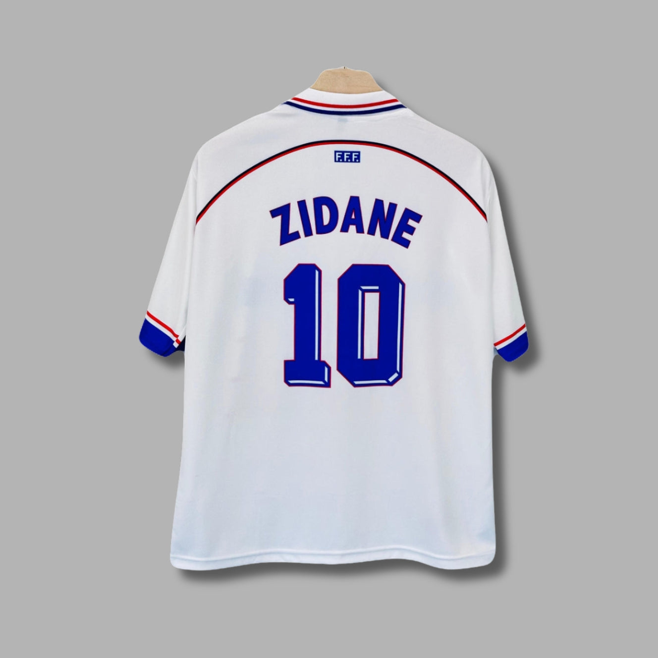 France 1998 World Cup Away Jersey Zidane Five sleeve collar sublimation | P1360 Jersey Kada
