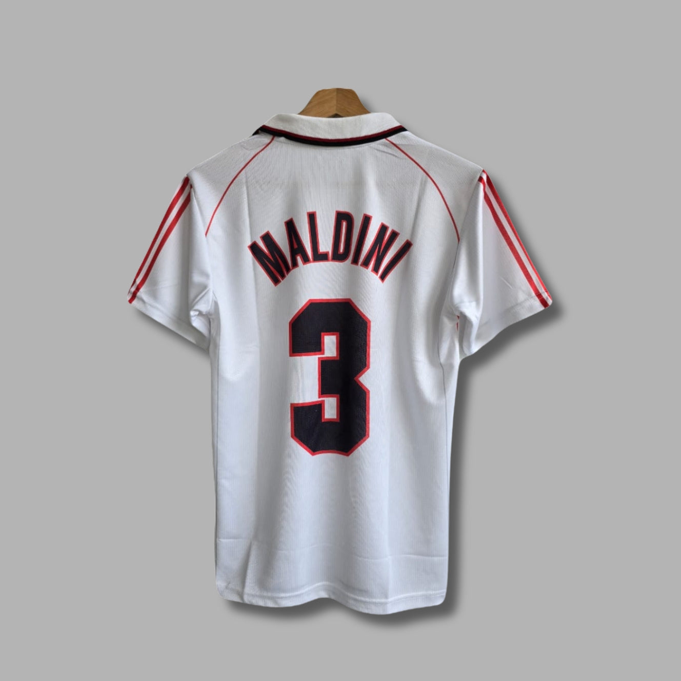 Ac Milan 1998/99 Maldini Half Sleeve Collar Embroidery | Jersey Kada