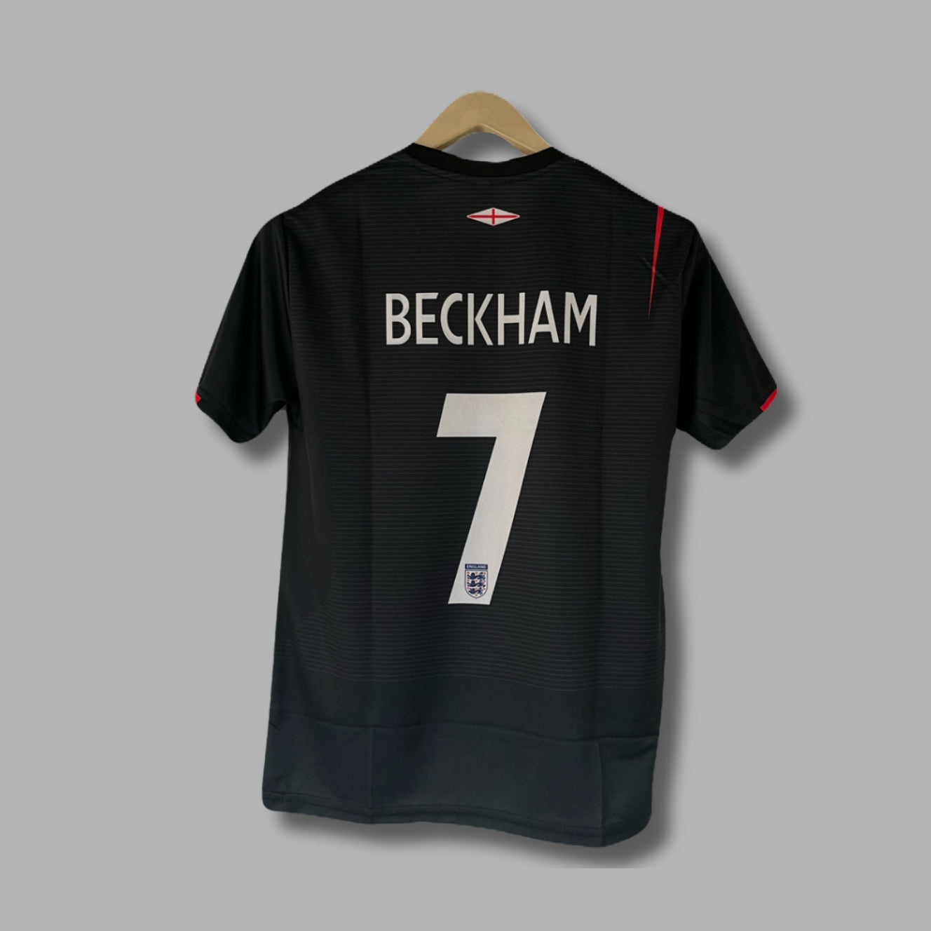 England 2004-05 Away kit Beckham Half sleeve sublimation P1504| Jersey Kada