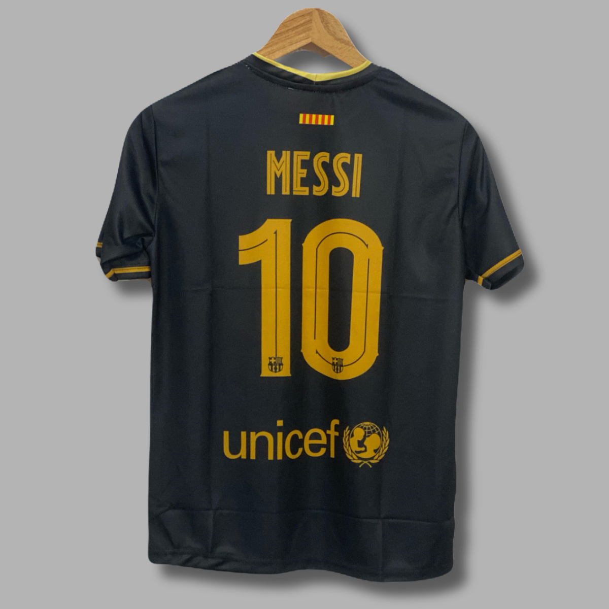 Barcelona 2020-21 Away kit Messi Half sleeve - P355 | Jersey Kada