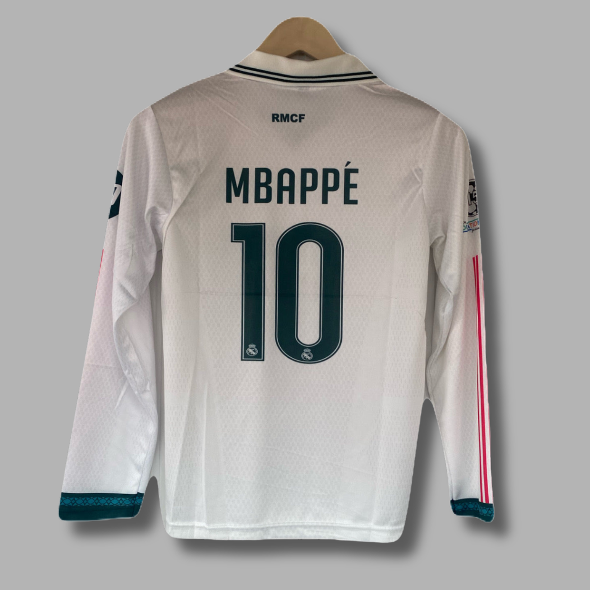 Mbappe Real Madrid 2026-27 home kit full sleeve Collar Sublimtion - P2532 | Jersey Kada
