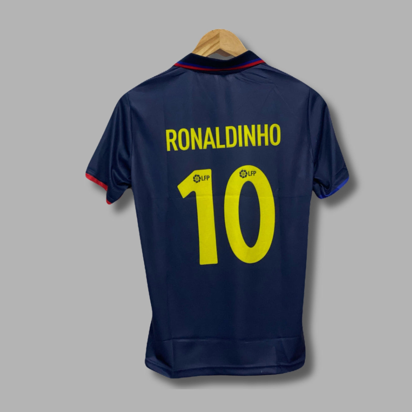 Fc Barcelona 2002-03 Away kit Ronaldinho Half Sleeve Collar Sublimation P518 | Jersey Kada