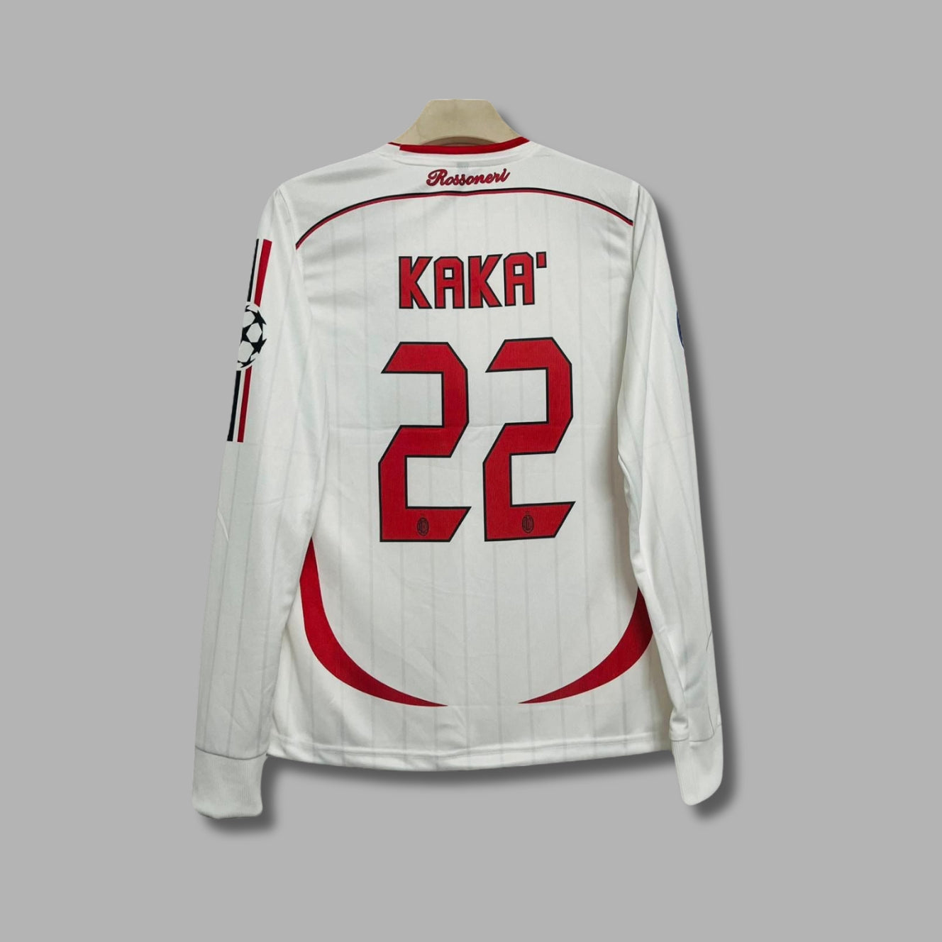 Ac Milan Ucl Final Edition 2006-07 Away Kit Kaka Full Sleeve Embroidery P1487| Jersey Kada