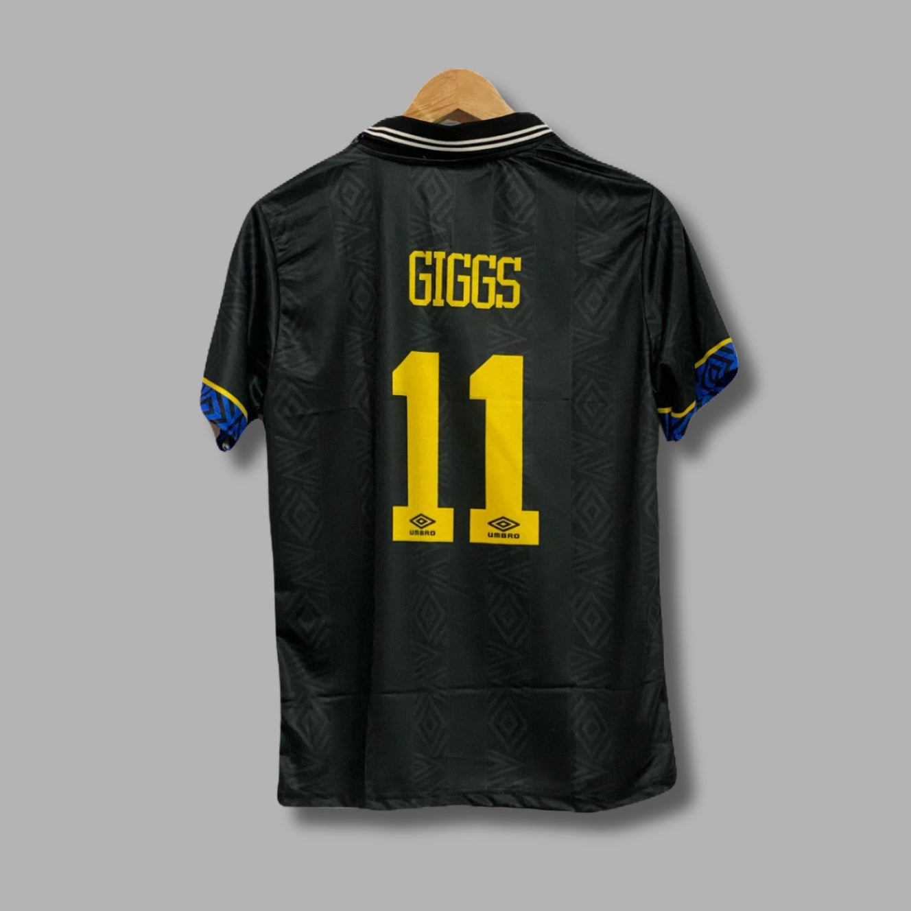 Man United 1993/95 Away Giggs Half Sleeve Collar Sublimation P391 | Jersey Kada