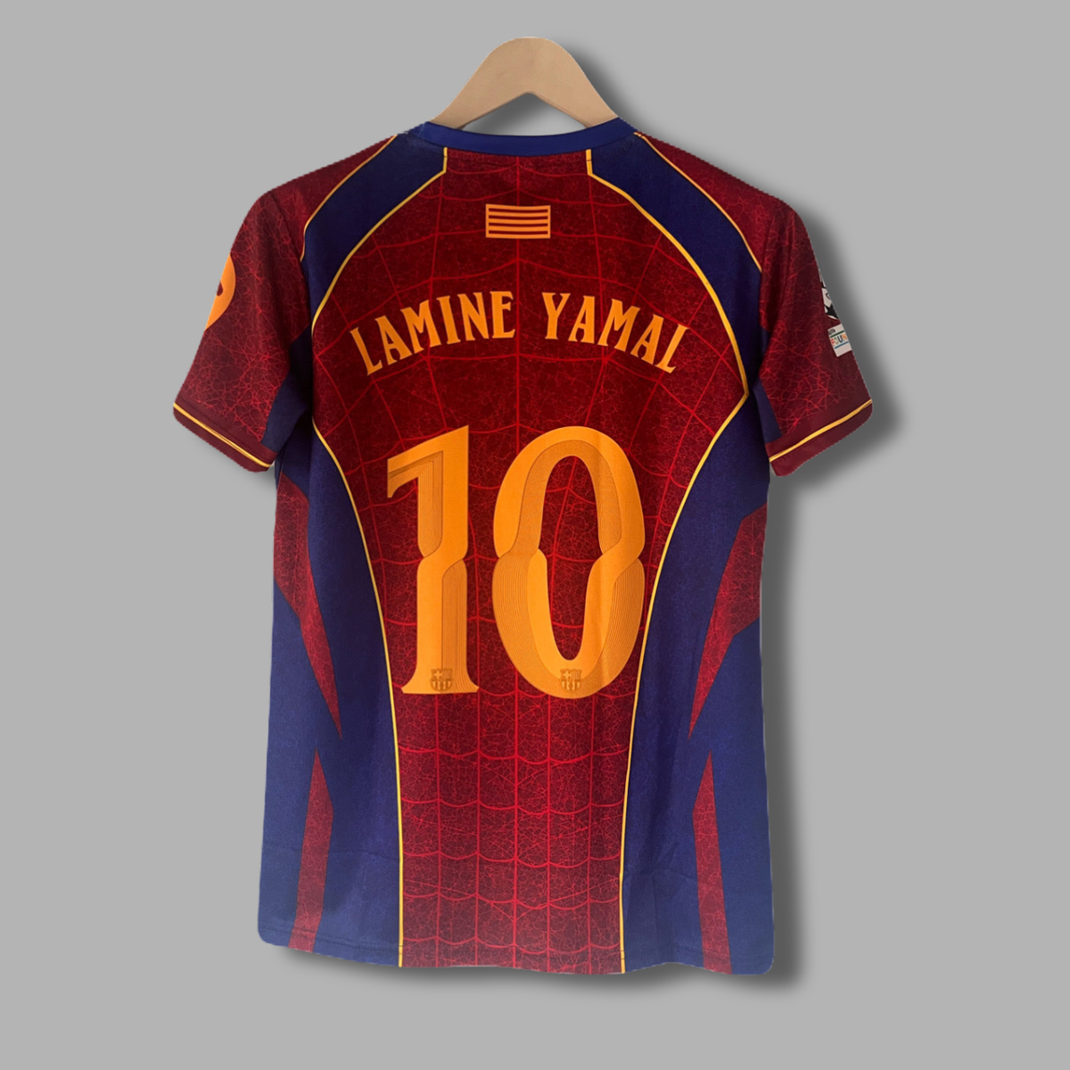 Yamal Barcelona 2026-2027 Spider Edition Kit Half Sleeve Embroidery - P2444 | Jersey Kada