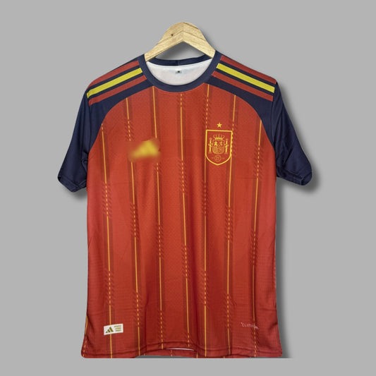 Spain 2026 WorldCup 2026 Home Plain Back Half Sleeve Sublimation P48 | Jersey Kada