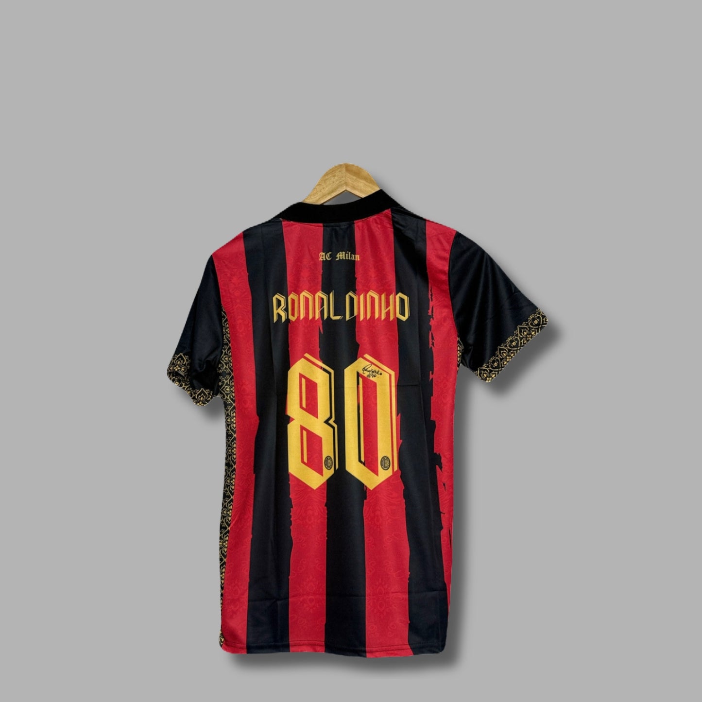 Ac Milan Special Edition Kit Ronaldinho Half Sleeve collar embroidery -Jersey Kada