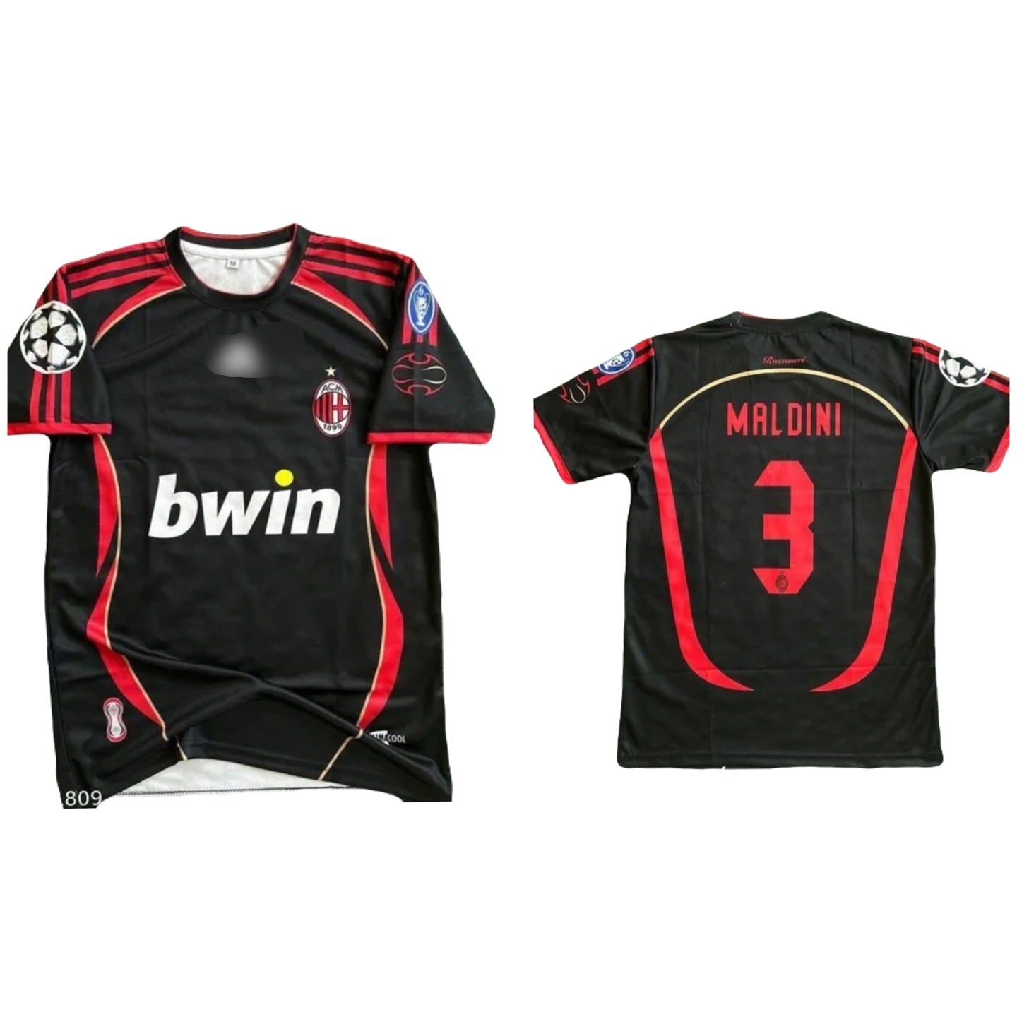Ac Milan 2007 third kit Maldini Half Sleeve Sublimation - P13 | Jersey Kada