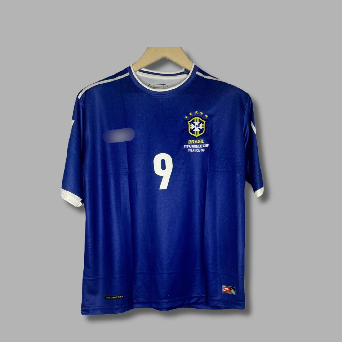 Brazil 2002 Worldcup Away Kit Ronaldo Five Sleeve P1226- Jersey Kada