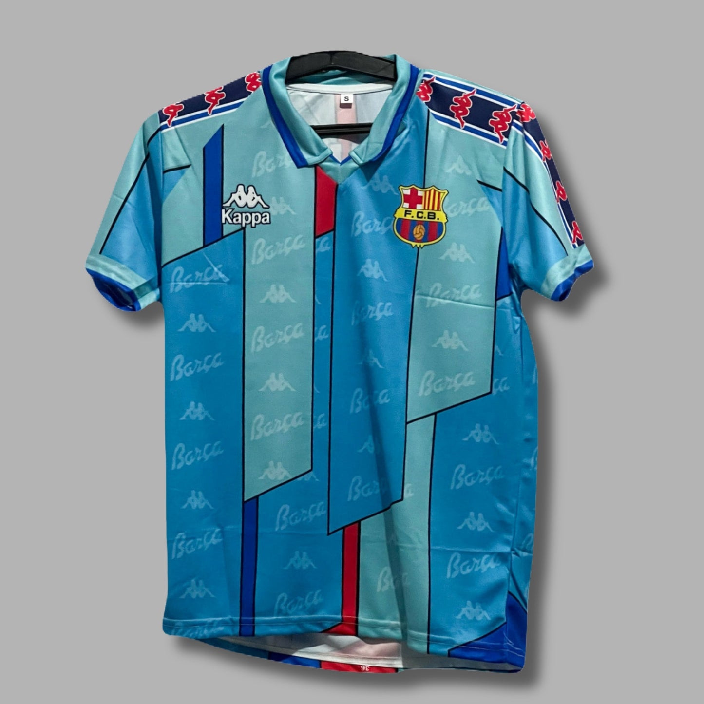 Barcelona 1996/97 Ronaldo away kit half sleeve collar Sublimation - P172 - Jersey Kada