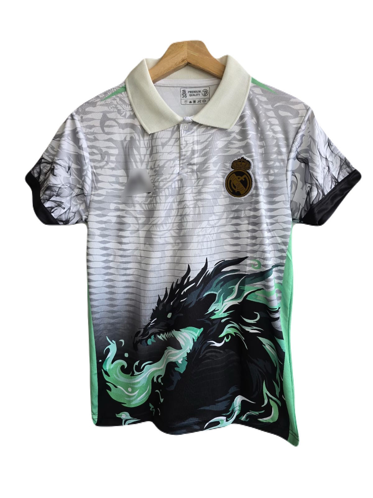 Real madrid dragon special edition black and green - P664 ms retro store