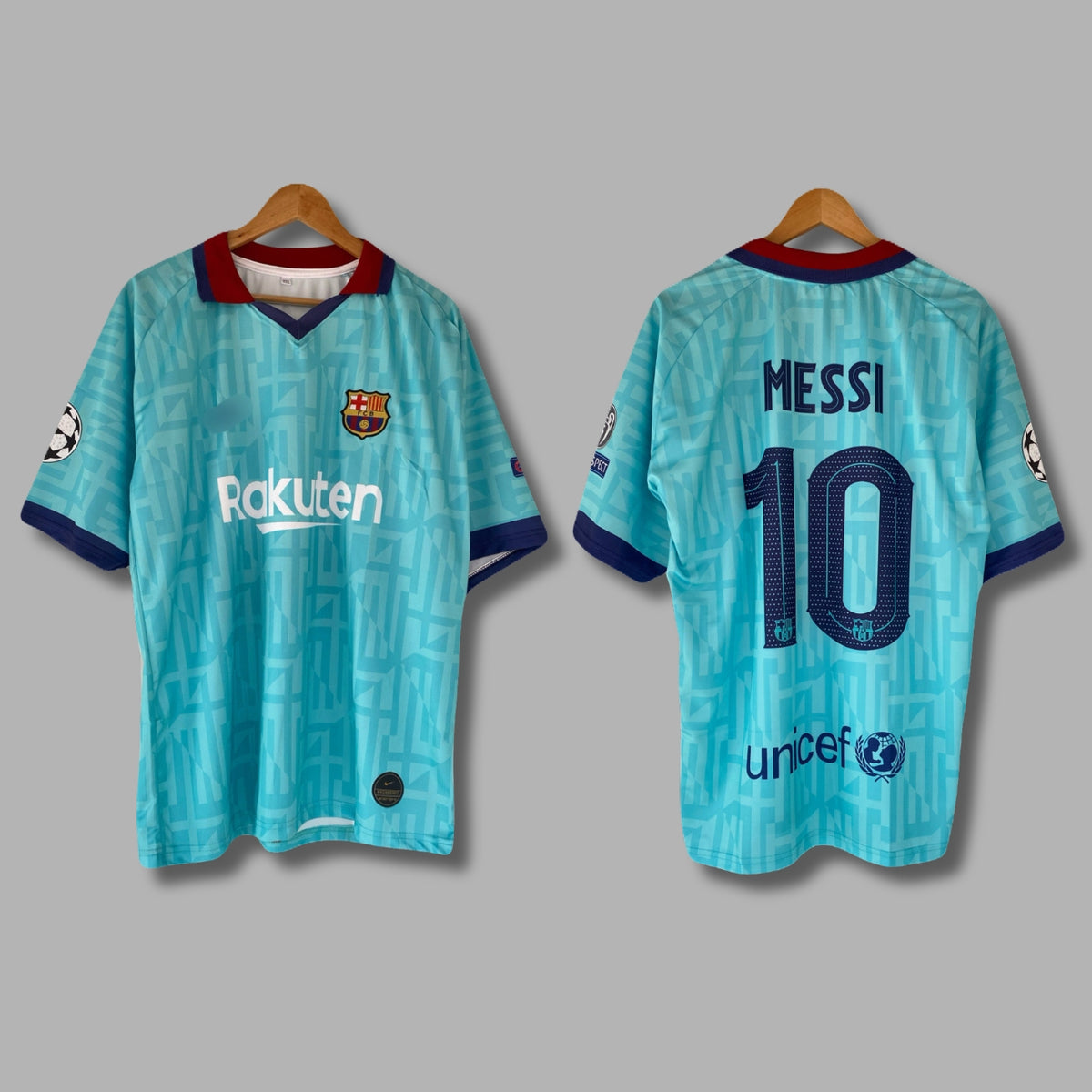 Messi Barcelona Five Sleeve collar Embroidery- P2768 | Jersey Kada