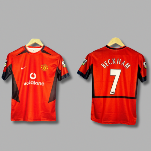 Man United 2002-2004 retro home jersey Beckham Half sleeve Sublimation | Jersey Kada