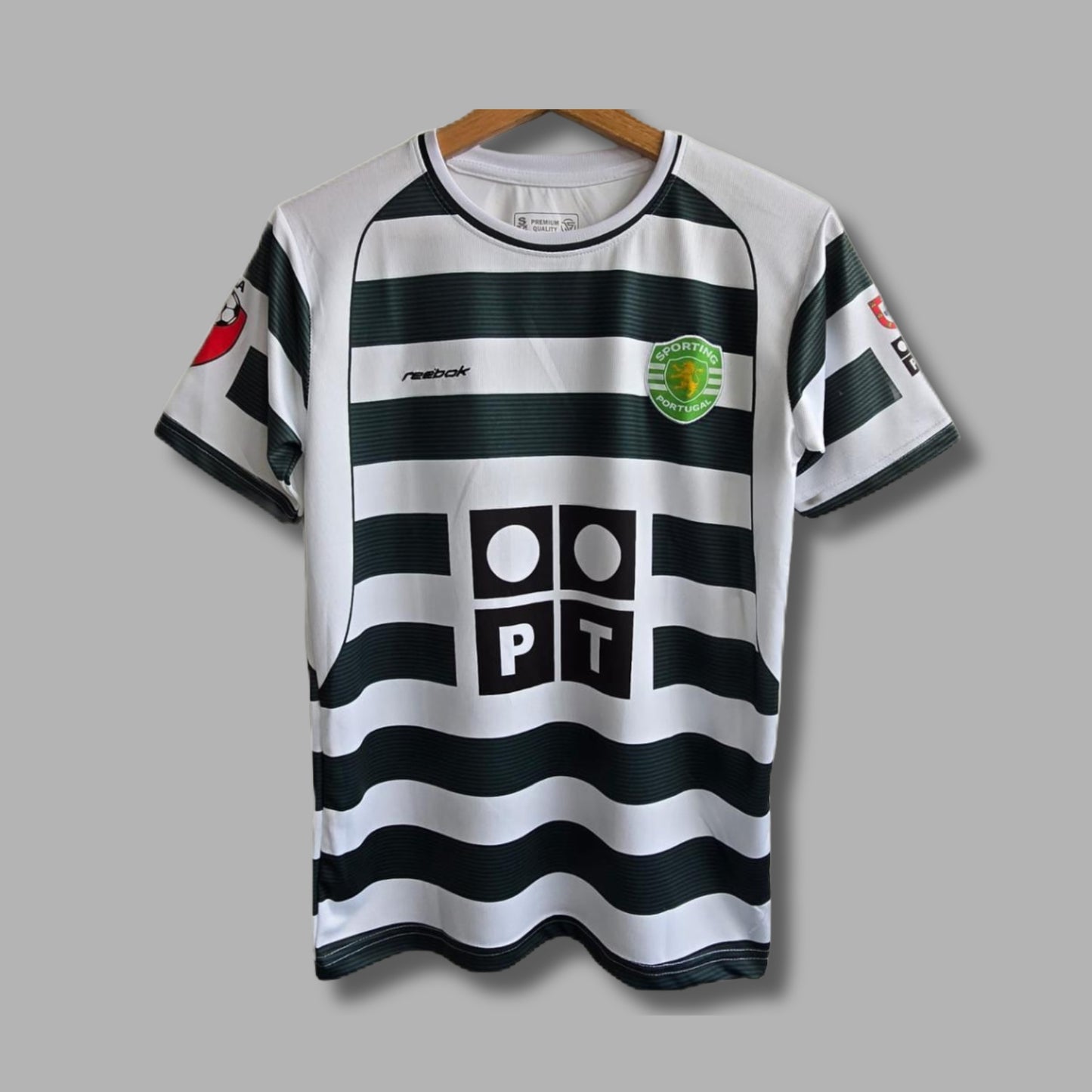 Sporting 2001-03 Home kit Ronaldo Embroidery Half sleeve - P489 - Jersey Kada