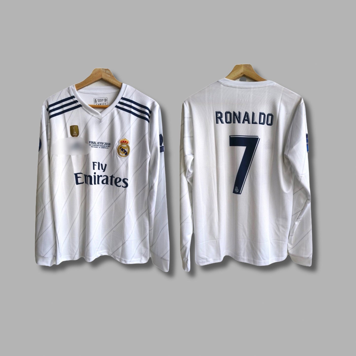 Realmadrid  2018 UCL FINAL EDITION Ronaldo full sleeve Embroidery P406 - Jersey Kada