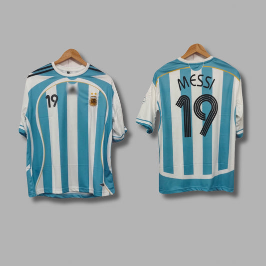 Argentina 2006 Home kit Embroidery Messi Five sleeve - P269 - Jersey Kada