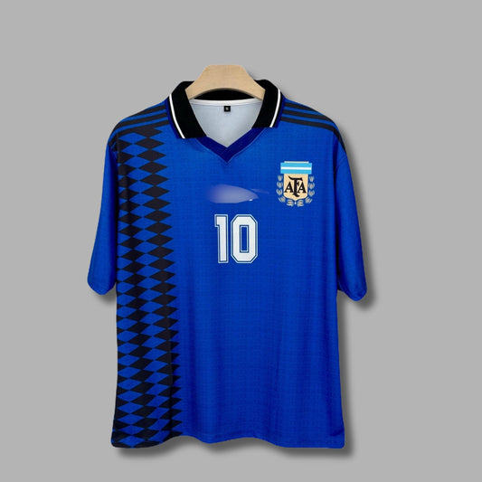 Argentina 1994 away vintage five sleeve collar type Maradona - P761 - Jersey Kada