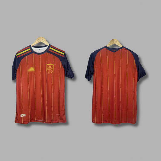 Spain 2026 WorldCup 2026 Home Plain Back Half Sleeve Sublimation P48 | Jersey Kada