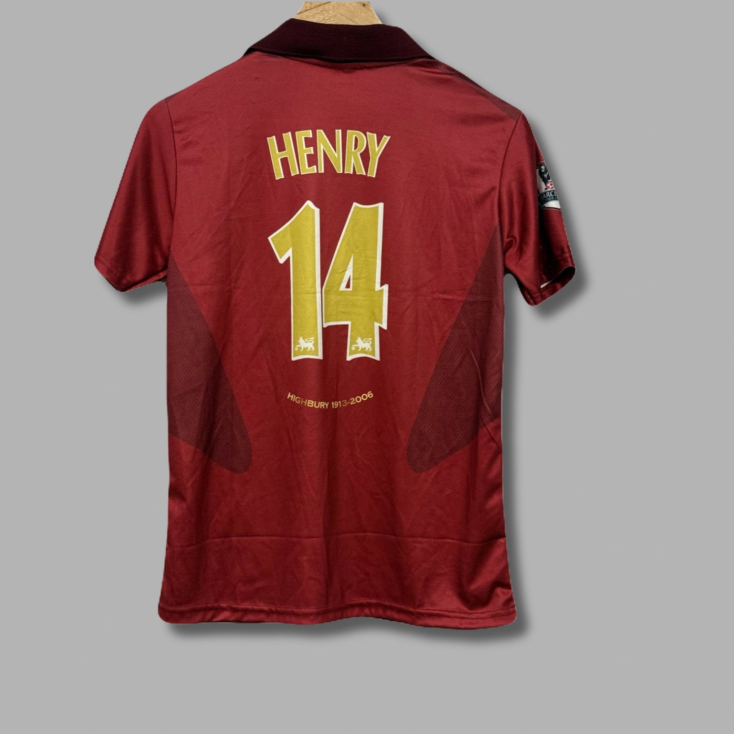 Arsenal Fc 2005-06 away kit Henry Half sleeve collar Sublimation - P845 - Jersey Kada