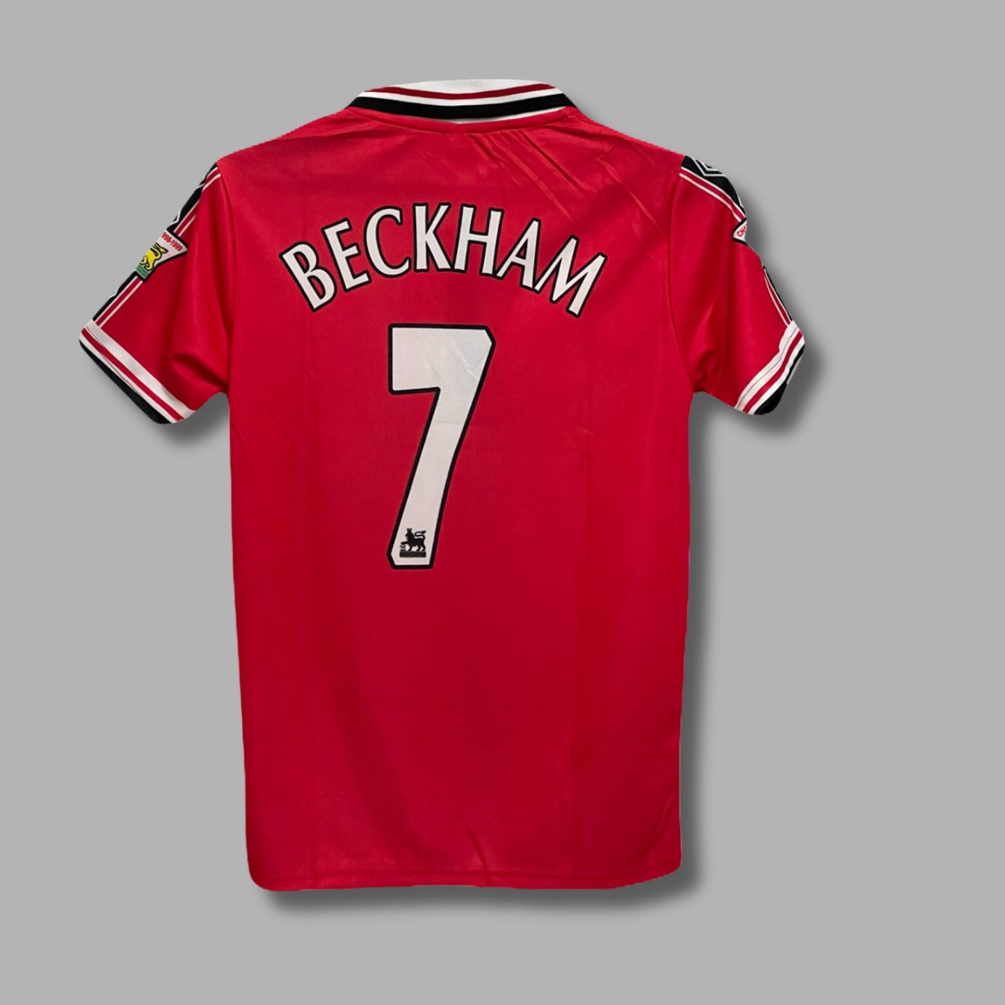 Manchester united 1998/99 Home jersey Beckham collar zip sublimation - P90 -Jersey Kada
