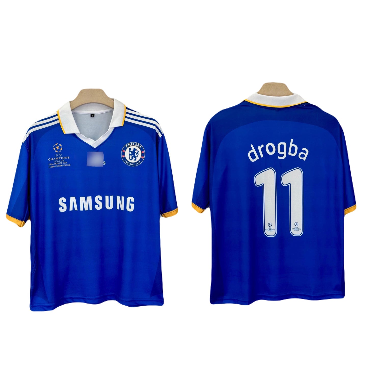 Chelsea 2008-09 Home kit Drogba Five sleeve P1122 - Ms Retro Store