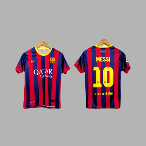Barcelona 2013-14 Home kit Messi Half sleeve - P200 -  Jersey Kada