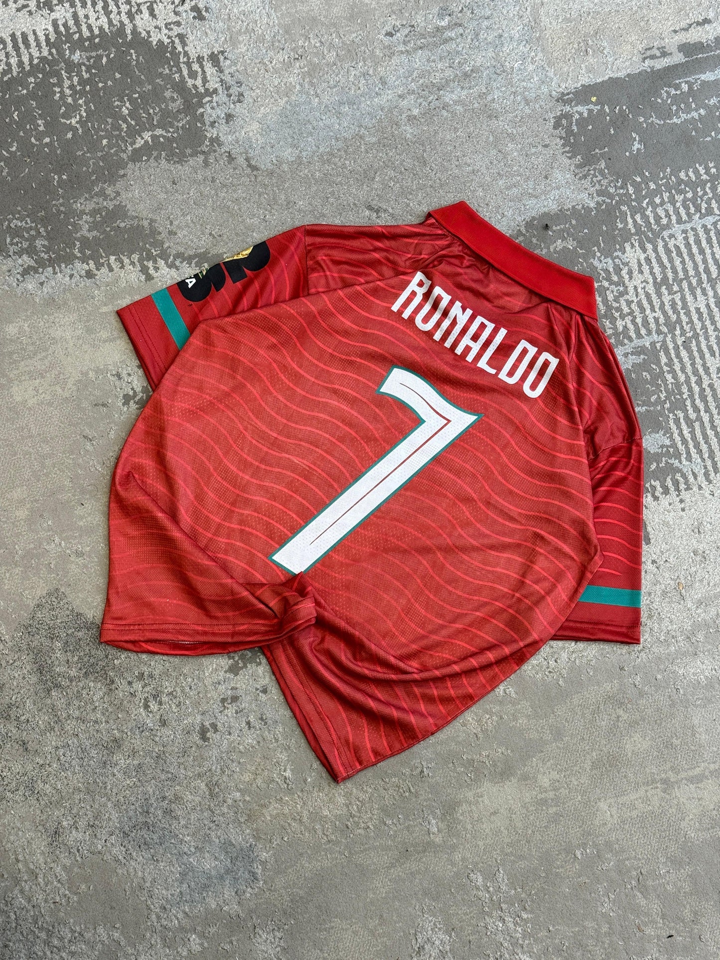 Portugal 2026 WorldCup Ronaldo Premium Quality Imported Five Sleeve Collar Sublimation P1996 | Jersey Kada