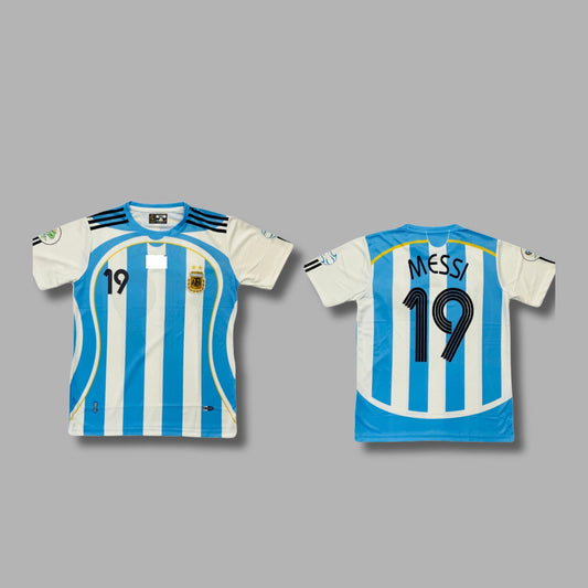 Argentina 2006 Home jersey Messi Half Sleeve Embroidery -P786 | Jersey Kada