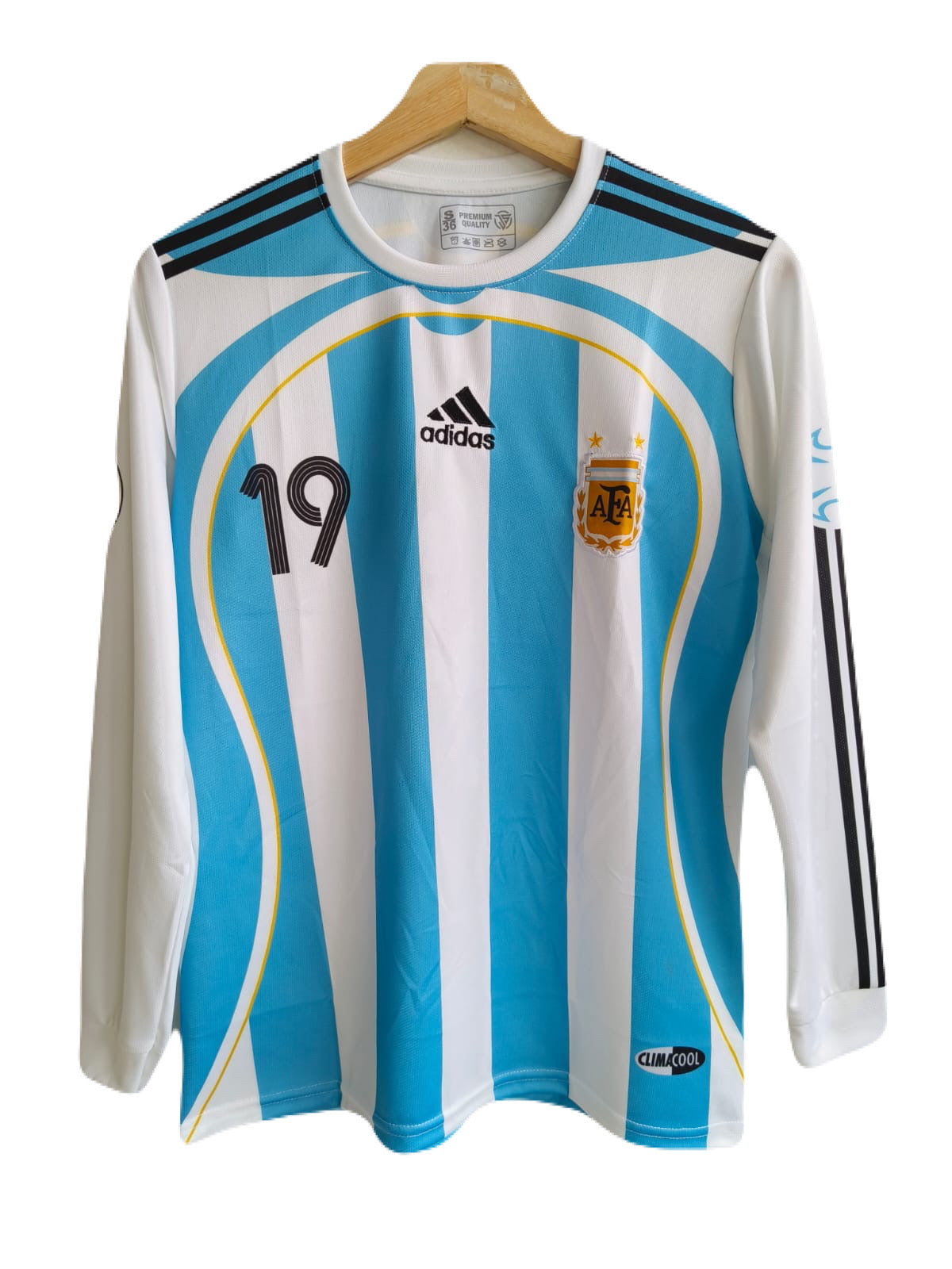 Messi argentina 2006 home jersey full sleeve embroidery - P773 ms retro store