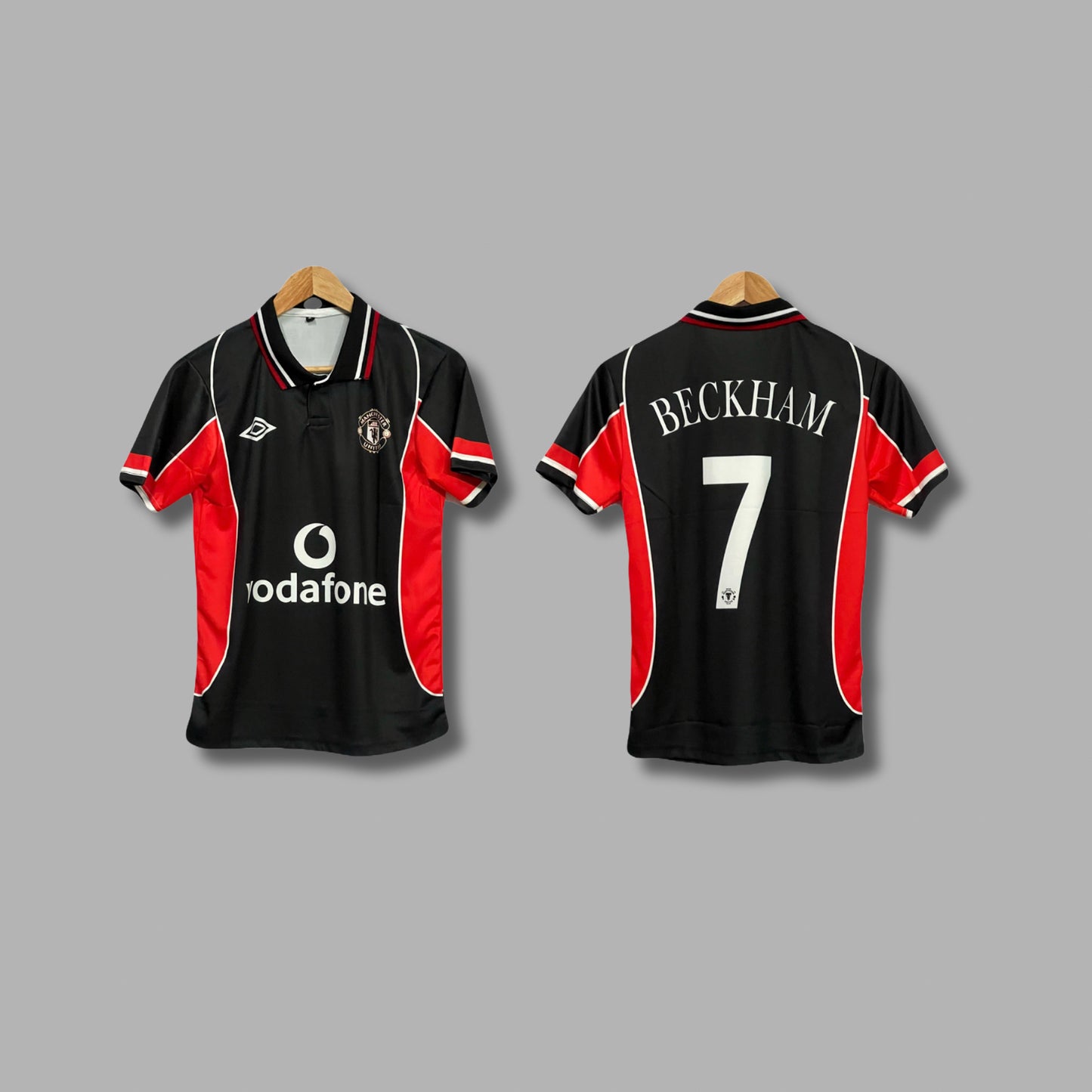Manchester United 2000-01 third kit Beckham Halfsleeve collar Sublimation -P11 - Jersey Kada