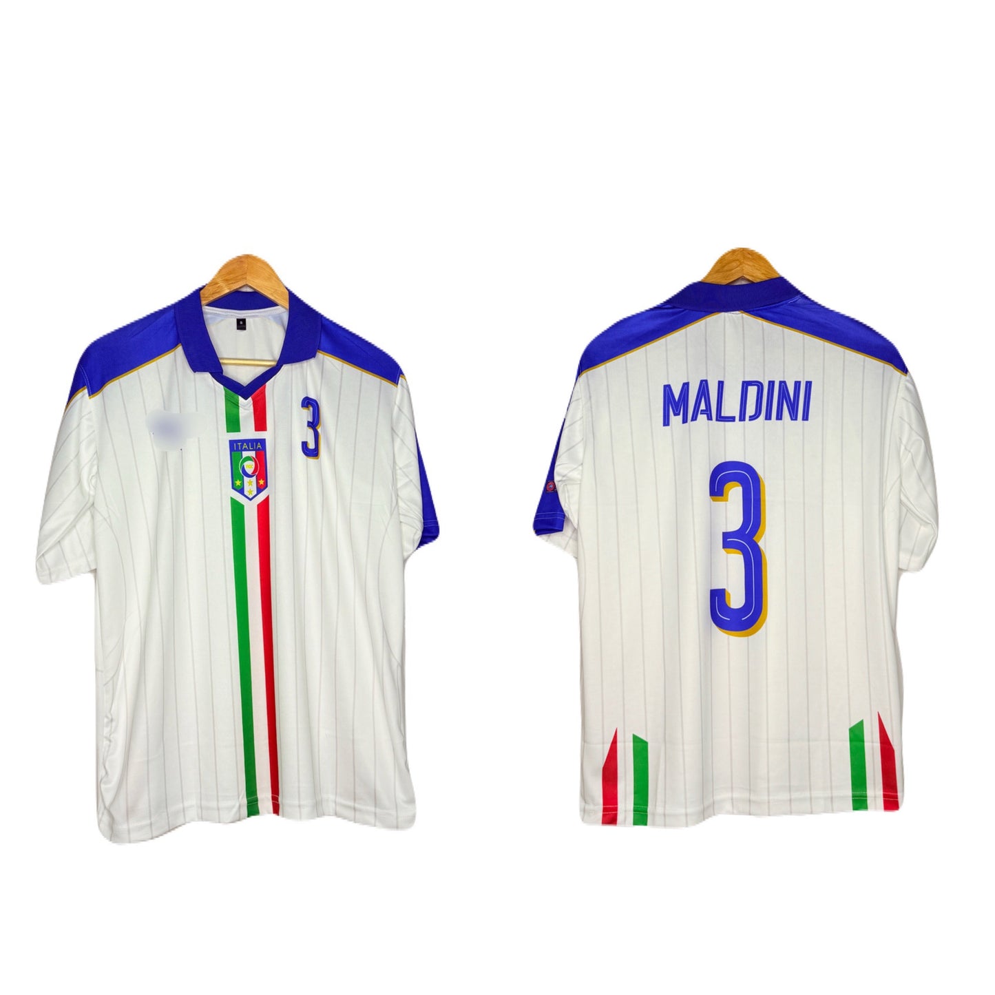 Italy 2016 Away Kit Maldini Five Sleeve collar Sublimation p1094- Jersey Kada