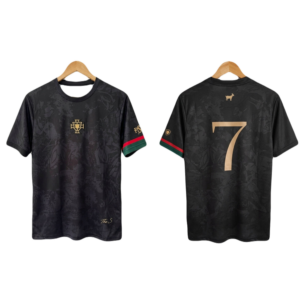 Portugal goat’Siu’ Edition Ronaldo Half Sleeve Embroidery Jersey - Ms Retro Store