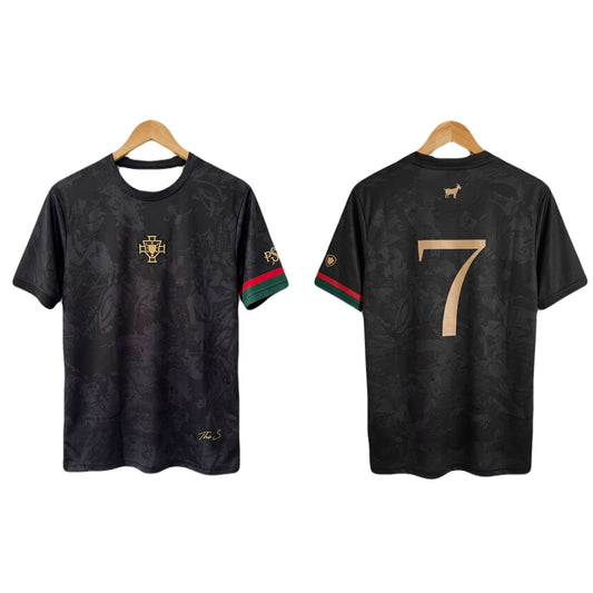 Portugal goat’Siu’ Edition Ronaldo Half Sleeve Embroidery Jersey - Ms Retro Store