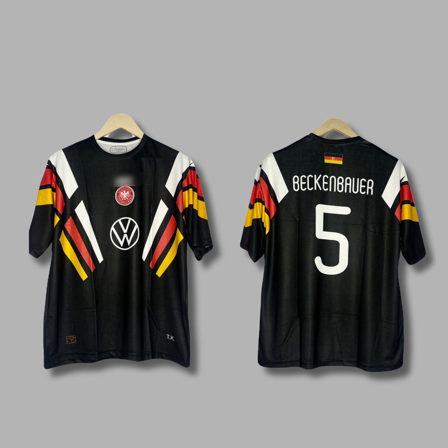 Germany 1996 Away Kit Beckenbuer Five Sleeve P1227- Jersey Kada