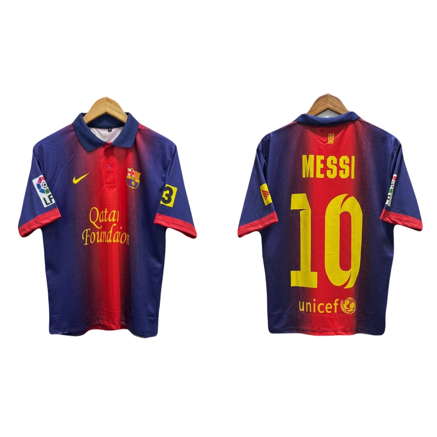 Barcelona messi 2011  Five sleeve Collar sublimation - P1579 Ms Retro Store