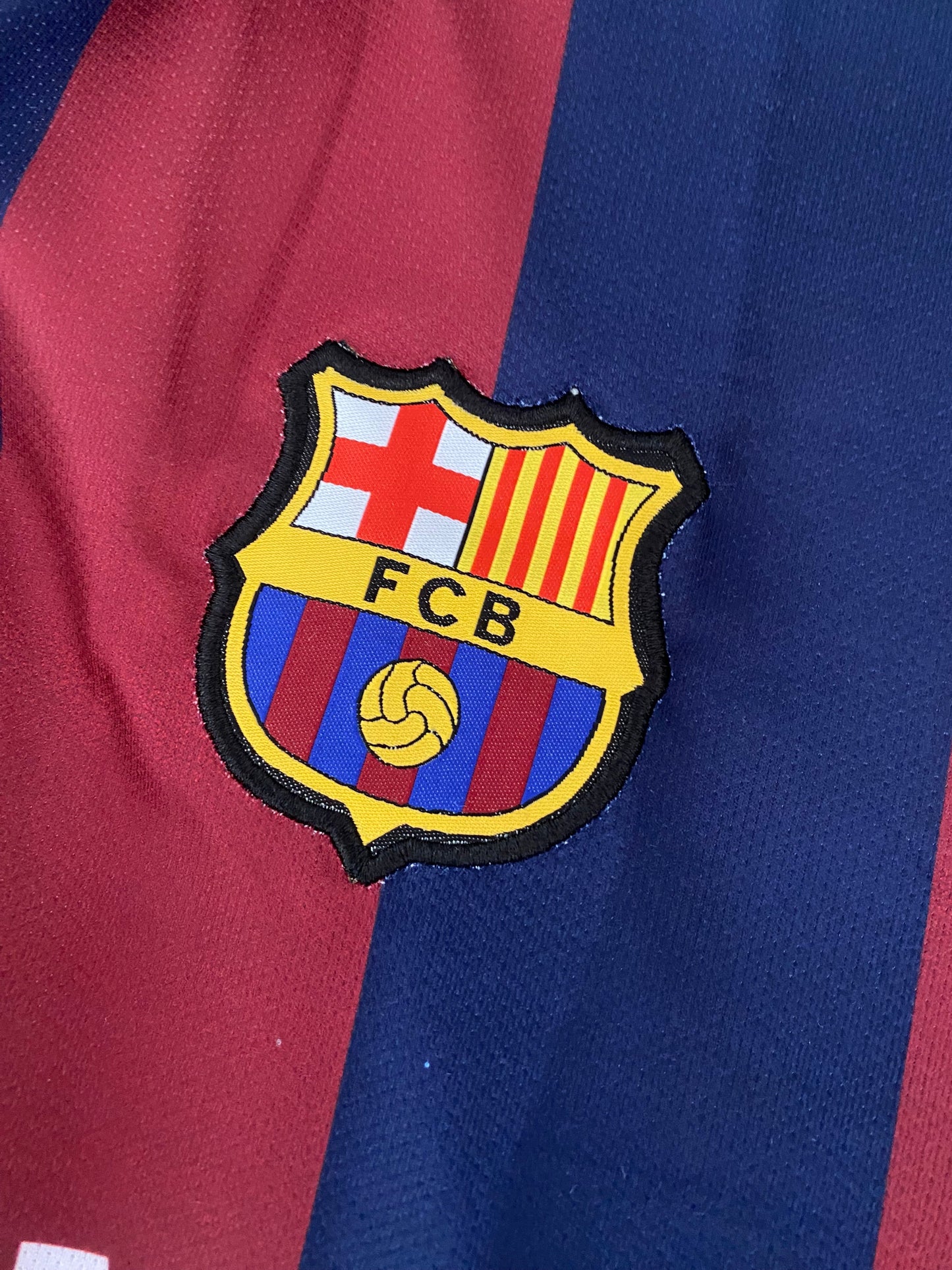 Barcelona Messi Five Sleeve Collar Embroidery | Jersey Kada