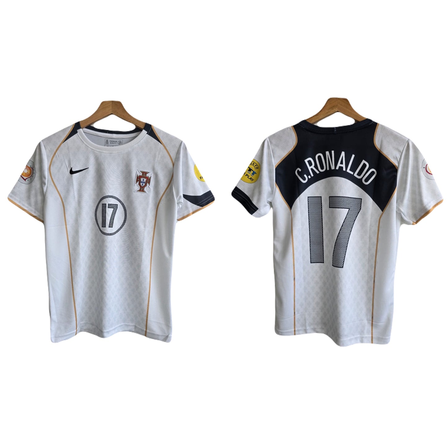 Portugal 2006 Away Ronaldo Half Sleeve Embroidery Jersey -  Ms Retro Store