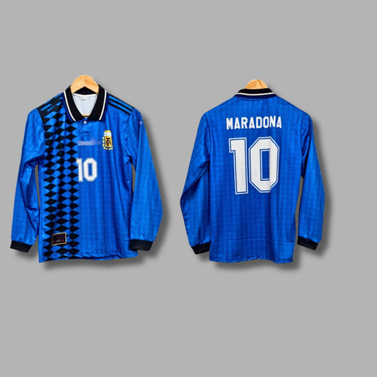 Argentina 1994 Away kit Maradona Full sleeve - P93 -  Jersey Kada