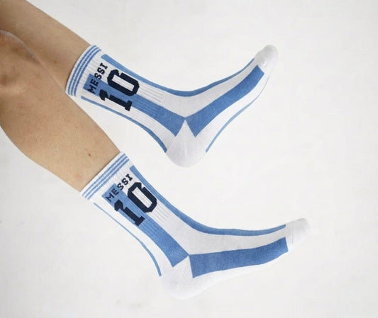 Argentina Messi Blue and White Socks | Jersey Kada