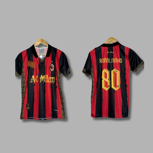 Ac Milan Special Edition Kit Ronaldinho Half Sleeve collar embroidery -Jersey Kada